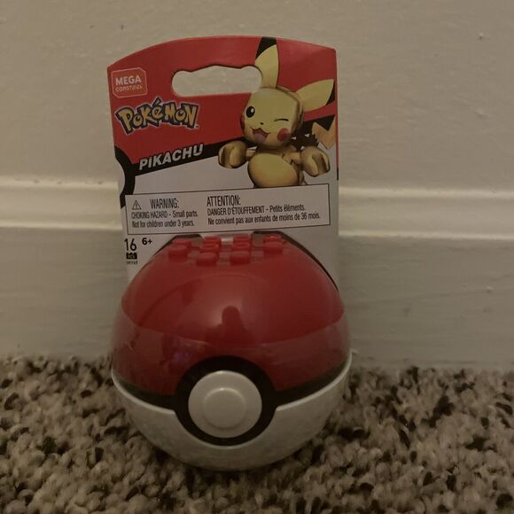 Mega Construx Pokemon First Gen Pikachu Pokemon PokeBall - Brand New - Picture 1 of 4